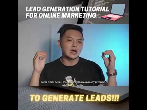 Lead Generation Tutorial for Online Marketing to Generate Leads